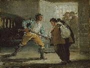 Francisco de Goya El Maragato Threatens Friar Pedro de Zaldivia with His Gun oil painting artist
